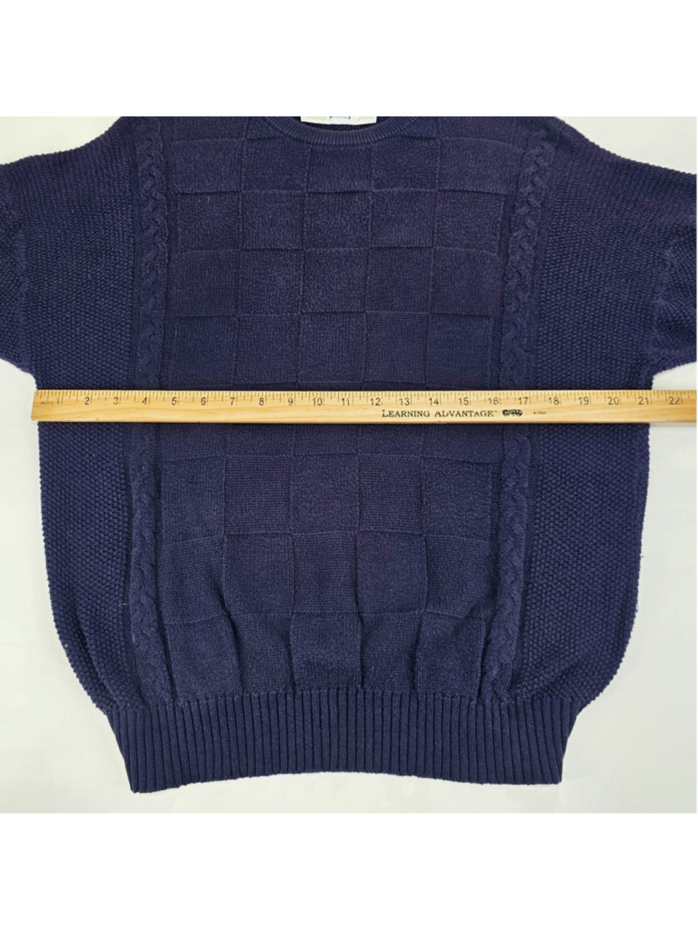 Pringle Scotland Sweater Mens M Navy Wool Knit Crewneck Quiet Luxury - Picture 7 of 12